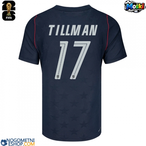 Moški Nogometni dresi Združene države Malik Tillman #17 Gostujoči SP 2026 Kratek Rokav
